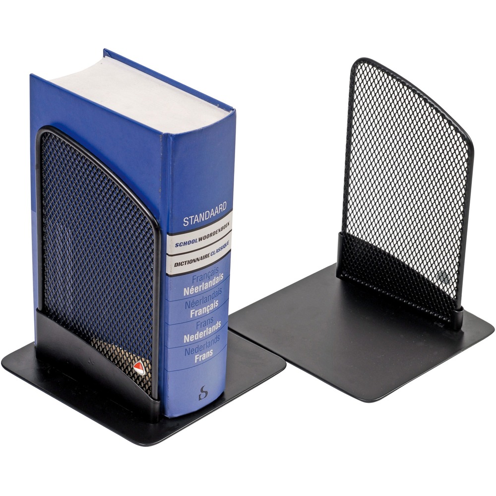 ABAMESHSERN - Functional and elegant, these Mesh Bookends are both useful and decorative. Two support plates equipped with four runners and two fronts hold your books and binders. Perforated steel makes these bookends ultra-resistant. Part of a full line of Alba mesh office accessories, you can pair them with these other work essentials for a coordinated look.