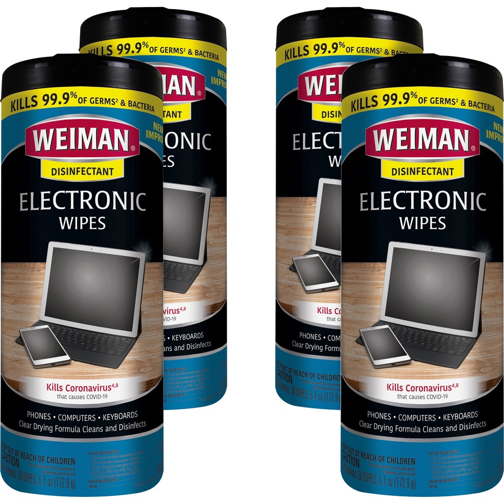 WMN93ACT - E-Tronic Wipes keep your electronics clean and streak-free to let them perform more efficiently and last longer. Lint-free, ammonia-free formula eliminates static from your screen to prevent it from attracting dust. Premoistened wipes can be applied directly onto screens for immediate cleanings. Wipes are perfect for use on plasma TVs, LCD TVs, keyboards, monitors, laptop screens, cell phones, tablets and more.
