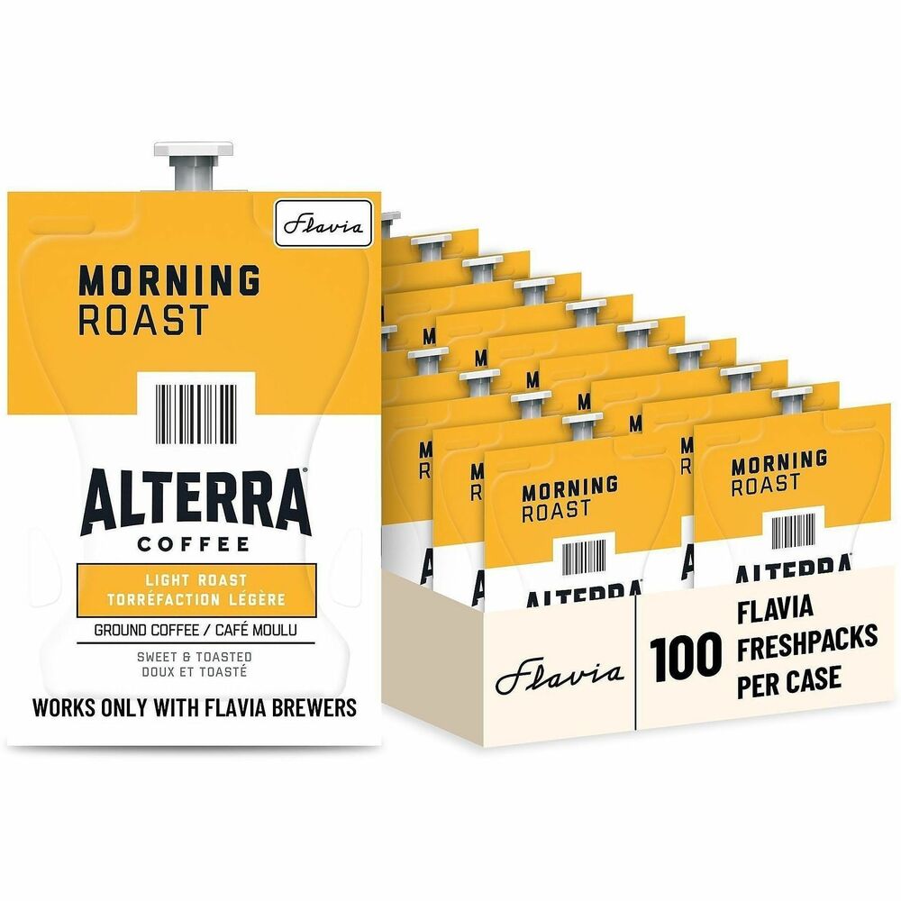 LAV48008 - Start your day off right with Alterra Morning Roast. Light and smooth, this select blend of beans is lightly roasted for a refreshing flavor. This blend of aromatic coffees from the Americas provides a perfect backdrop for the snappy Kenyan accent bean that gives this coffee its fresh taste. Each Freshpack contains the exact amount to brew a perfect single cup of coffee and acts as the brew chamber for your drink so your cup never tastes like the last beverage that was brewed. Freshpacks are used in Flavia Creation 150, Creation 200 and Creation 500 (all sold separately). Simply slip the pouch into the pack door, and the machine pierces the pack seal to create your delicious beverage. For single-serve sustainability, innovative pouches are 100 percent recyclable through Terracycle. More than 30 percent of this coffee originates from Rainforest Alliance Certified farms. More from the Manufacturer