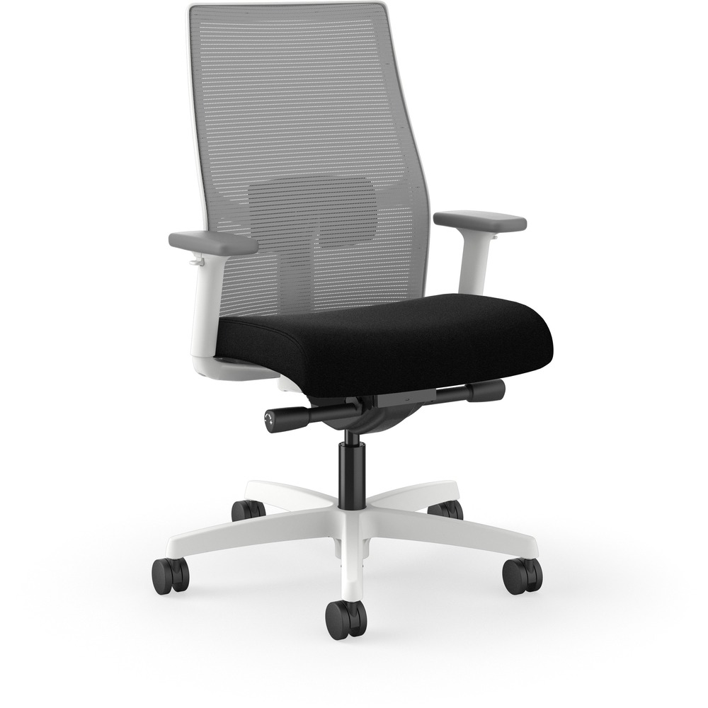 HONI2Y2AHFC10DW - Enjoy taking care of business in this Ignition Mid-back Task Chair with a four-way stretch mesh back that delivers more than the comfort everyone wants from an office chair. Advanced synchro-tilt mechanism puts you in total control of your recline and comfort. Breathable, four-way stretch mesh back in a Fog color cradles your spine with natural lumbar support and increases airflow. Arms adjust in height and width while lumbar and cushioned fabric seat adjust in height to provide a custom fit. Other functions include pneumatic seat-height adjustment from 16-3/8" to 21-1/4" , 360-degree swivel, tilt tension and tilt lock. Seat measures 20" wide x 17-3/4" deep. Back size is 19" wide x 23" high. Easy-to-assemble low-back chair holds up to 300 lb. and features a Designer White frame.