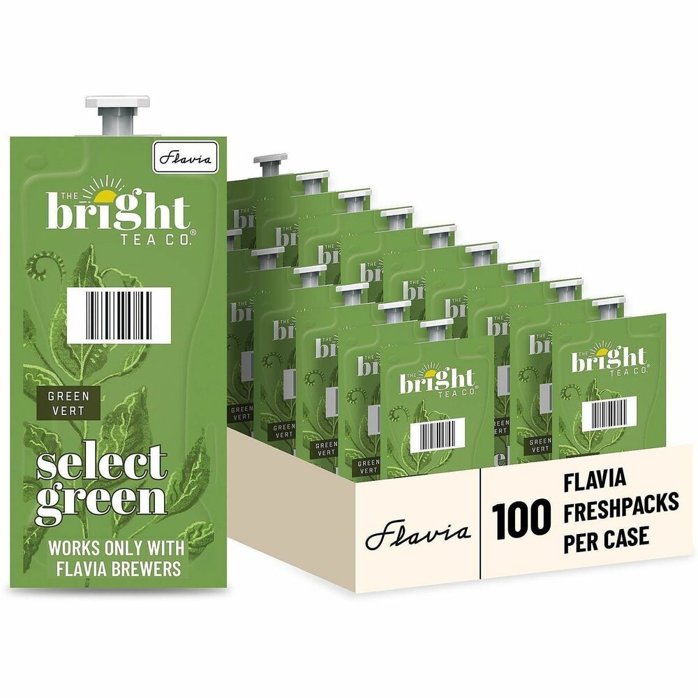 LAV48028 - Select Green is smooth and creamy with soft golden color. Light-bodied tea offers a vegetative and nutty aroma and taste with balanced bite and sweetness. It features one of the top 10 most famous Chinese teas - a spring-harvested Mao Feng. During the spring, the buds are plucked just at the beginning of the gentle rains when the buds have just begun to swell and are still tender. Tea comes in convenient Freshpacks. Each Freshpack contains the exact amount to brew a perfect single cup of tea and acts as the brew chamber for your drink so your cup never tastes like the last beverage that was brewed. Freshpacks are used in Flavia Creation 150, Creation 200 and Creation 500 (all sold separately). Simply slip the pouch into the pack door, and the machine pierces the pack seal to create your delicious beverage. For single-serve sustainability, innovative pouches are 100 percent recyclable through Terracycle.