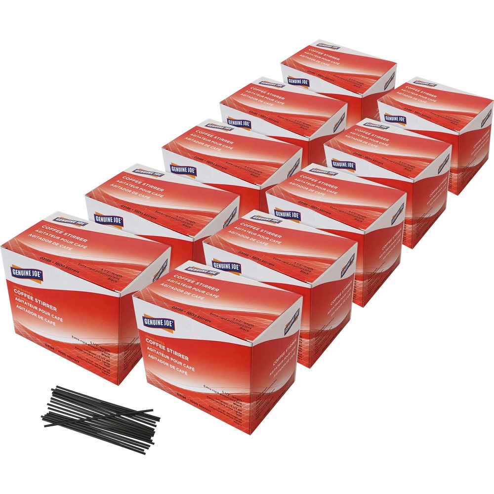 GJO03196CT - Single-tube stirrers feature an extra-rigid, polypropylene construction to stay strong whether you're stirring hot or cold beverages. Long length makes it easy to use to help keep fingers away from your drink. Disposable material allows quick, easy cleanup after each use. Unwrapped stirrers are perfect for offices, restaurants, schools and more.