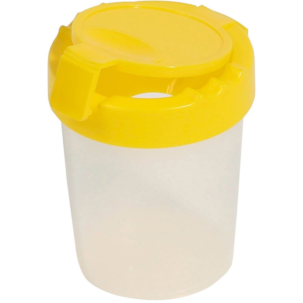 DEF39515YEL - Painting doesn't have to be messy. Protect floors, tables and yourself from paint splatters with Kids No-Spill Paint Cup. It is designed especially for children so they can hold onto it as they paint. Each cup features a hinged lid for quick paint refills and a screw-on cap to prevent spills. Top includes ridges to hold paint brushes until they're needed. Paint cup is equipped with SteriTouch technology to inhibit the growth of odor-causing microorganisms, mold and mildew.