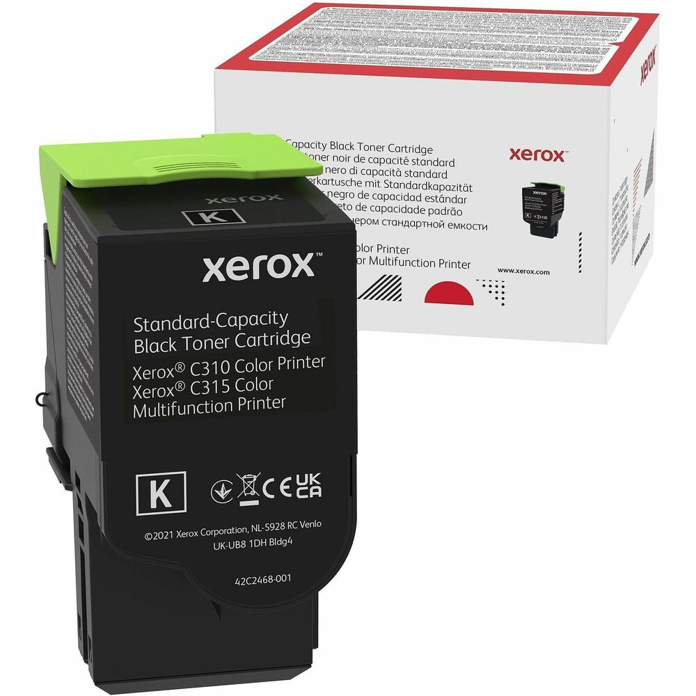XER006R04356 - Xerox Genuine Xerox C310 Color Printer/C315 Color Multifunction Printer Black Standard capacity Toner Cartridge (3000 Pages) - 006R04356 is specially formulated and tested to provide the best image quality and most reliable printing you can count on page after page. Xerox Genuine Supplies and Xerox equipment are made for each other. Accept no imitations. Compatible toners may risk breakdown of Xerox printers and result in poor print quality and weak colors. With over 75 years' experience, Genuine Xerox Supplies are something you can rely on.