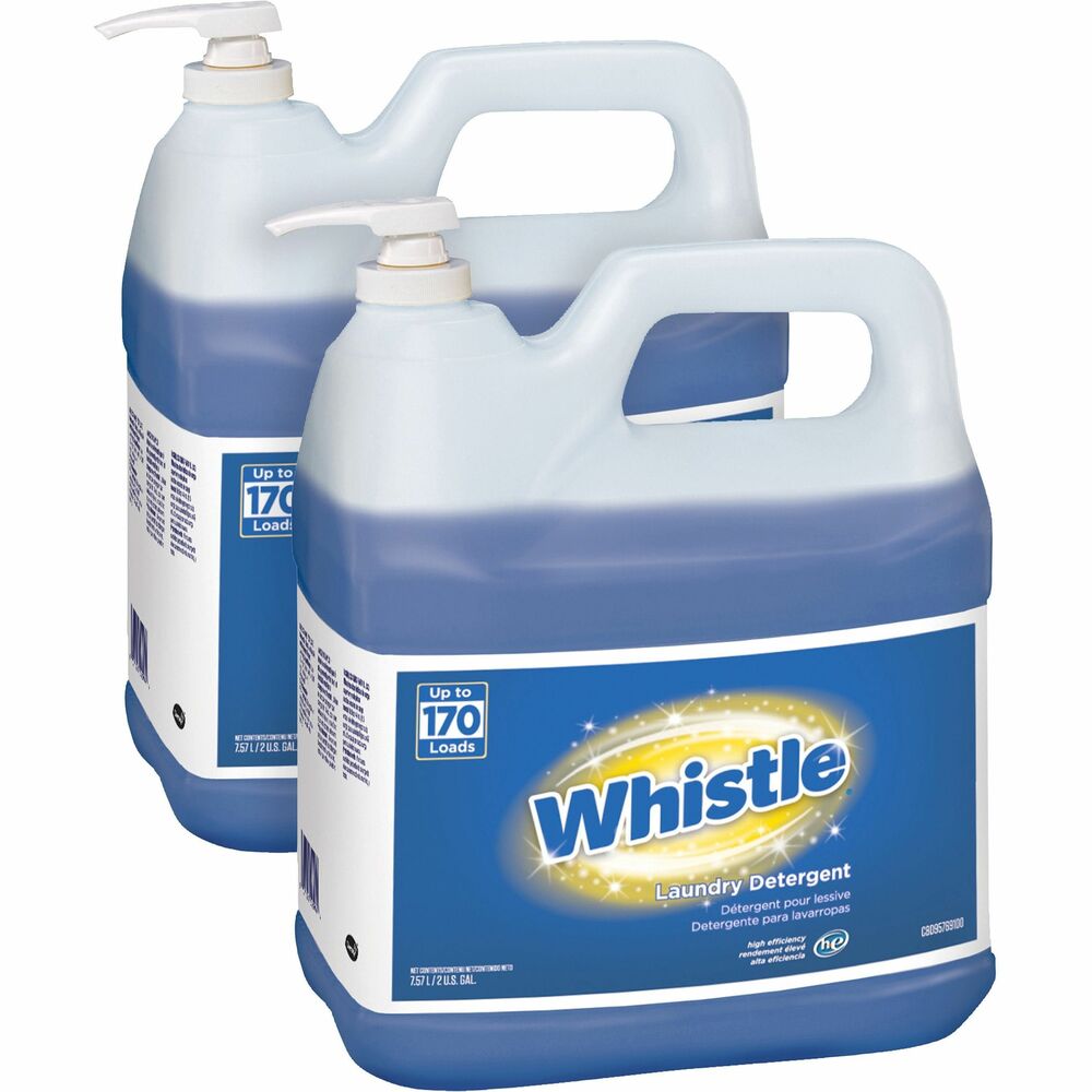 DVOCBD95769100 - Whistle Laundry Detergent delivers the cleaning power to get out even the toughest of stains and leaves laundry smelling fresh and clean. It is easy on the environment, letting your high-efficiency washer use less water and energy. This detergent with a floral scent is formulated to work in HE machines but can be used in all types of laundry machines. Concentrated formula works in commercial and industrial laundry machines as well as standard laundry machines.