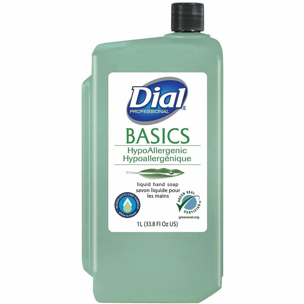Dial Professional Basics Liquid Hand Soap - 1.06 quart - Hand, Healthcare, School, Office, Restaurant, Daycare - Green - No - 1 Each