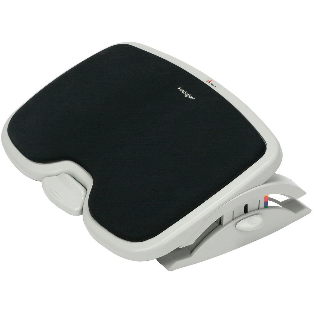 NSN6667982 - Ergonomic footrest features the patented SmartFit system that adjusts to your personal comfort level using a color-coded system to help prevent leg, back, foot strain and fatigue during prolonged seating periods. Nonskid, shock-absorbing memory foam gently cradles your feet to eliminate pressure points and tired feet. Plus, quickly adjust and lock the footrest tilt and angle with a simple push of the convenient, foot-operated pedal for all-day comfort without even leaving your chair.