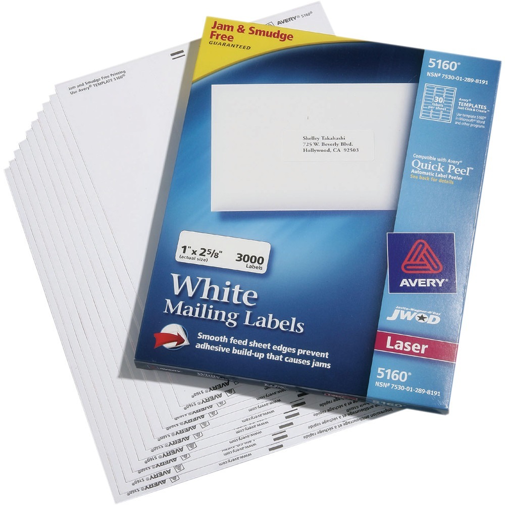 NSN2898191 - Versatile, self-adhesive labels are compatible with laser printers and feed automatically from your paper tray. For fast peeling, bend the letter-size label sheets to expose a special feature called the Pop-up Edge. TrueBlock labels completely cover everything underneath the applied surface. Jam-free, smudge-free, bright white labels deliver sharper print quality. Ideal for addressing, shipping and organizing. Labels are designed for use in laser printers.