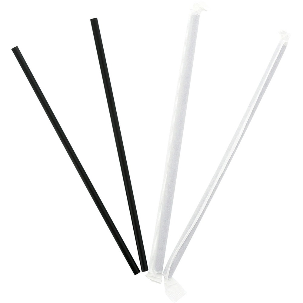 EGS600228 - Banyan Black Straws are perfect for sipping drinks in more elegant or trendy restaurants. Make sure your customers have what they need to stylishly enjoy their favorite flavors. These 7.75" straws are individually wrapped for more sanitary use whether employees are handing them out with each order or displaying these sleek for self-service.