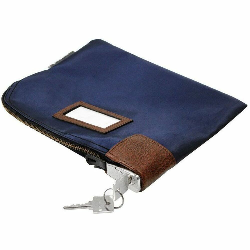 HWL6505 - Keep small objects secure when on the go in this sturdy vinyl zipper bag. Includes a key lock with two entry keys, a plastic ID card window located on the front and a cardstock ID card for labeling purposes.
