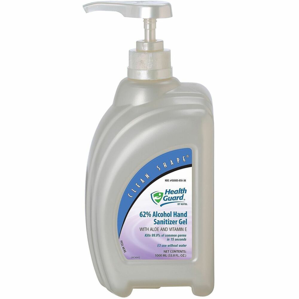 KUT65636 - Health Guard 62% Alcohol Hand Sanitizer Gel is ideal for use when soap and water are not available. Formulated with ethyl alcohol, this crystal clear gel kills 99.99% of most common germs in 15 seconds. Enhanced with Aloe and Vitamin E, it doesn't over-dry skin making it ideal for use in settings where frequent, repeated use is needed. General offices, public facilities, restrooms, schools, hotels, gyms and restaurants find this to be a good hand sanitizer option for their staff, guests, residents and patrons. This hand sanitizer 62% alcohol hand sanitizer formula contains no dye or fragrance and is Green Seal certified for health, safety and performance. It is made in the USA and meets CDC recommendations for highest hand antisepsis. The 62% hand sanitizer is NSF E3 registered for use in the food service industry. Because it is a thick formula, the sanitizer won't run off hands. It is for use in Kutol's wall mount automatic dispensers and manual dispensers as well as portable hand sanitizer stations. Gallon and bulk options are also available. If you're not sure which sanitizer is best for you or want to Find a Rep in your local area, please contact us to get in touch.
