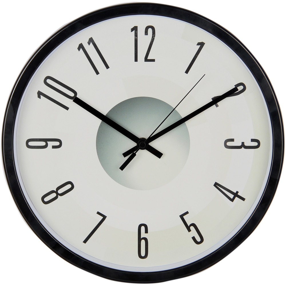 VLUTC15071FE - This attractive, 11.75" wall clock will add a touch of contemporary elegance to any home or office. Easy-to-read numbers are highlighted within a contemporary face design that features contrasting gray accents. This stylish face is encircled by a wide, heavy-duty, black plastic frame that is 1.5" deep. Clock also features a silent sweep movement that allows the second hand to sweep around the dial and eliminates all annoying ticking sounds. It uses one AA battery (not included).
