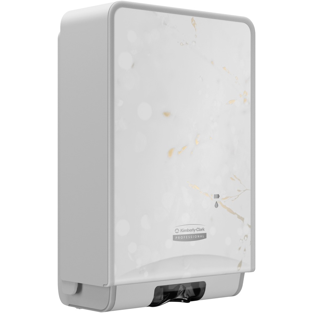 KCC58734 - Part of a system with industry-leading innovation, the ICON Electronic Skin Care Dispenser with faceplate effortlessly enhances the look of the restroom with an exclusive designer faceplates to help reimagine the restroom. Included faceplate is interchangeable with other designer options. Touchless dispenser operation is critical to maintaining the highest levels of hand-hygiene. This dispenser delivers up to 60,000 uses on one set of batteries. Use it with Kleenex Botanics Soap and Sanitizer or any Scott brand automatic skin care refills. The ICON Skin Care System delivers on the promise of adding style to hygiene. Design complements ICON paper towel and toilet paper dispensers in the collection. More from the Manufacturer
