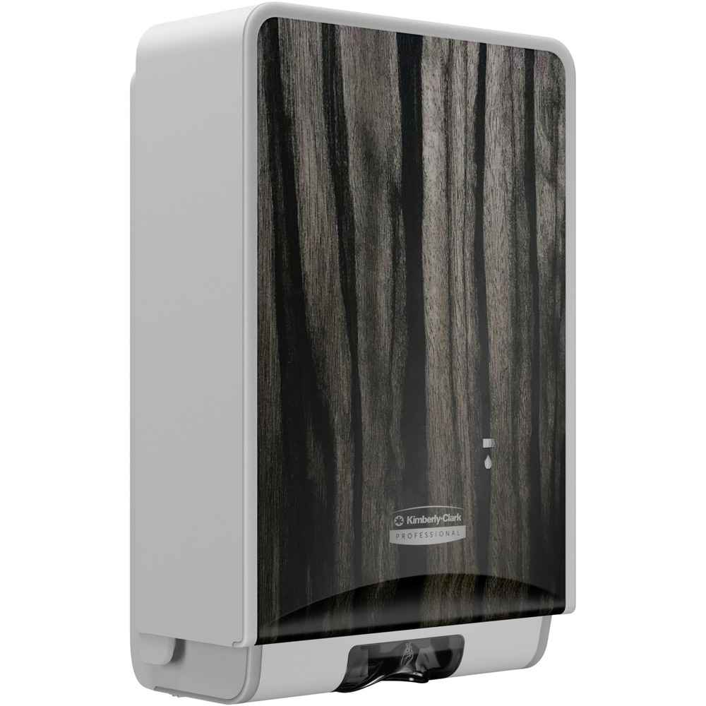 KCC58754 - Part of a system with industry-leading innovation, the ICON Electronic Skin Care Dispenser with faceplate effortlessly enhances the look of the restroom with an exclusive designer faceplates to help reimagine the restroom. Included faceplate is interchangeable with other designer options. Touchless dispenser operation is critical to maintaining the highest levels of hand-hygiene. This dispenser delivers up to 60,000 uses on one set of batteries. Use it with Kleenex Botanics Soap and Sanitizer or any Scott brand automatic skin care refills. The ICON Skin Care System delivers on the promise of adding style to hygiene. Design complements ICON paper towel and toilet paper dispensers in the collection. More from the Manufacturer