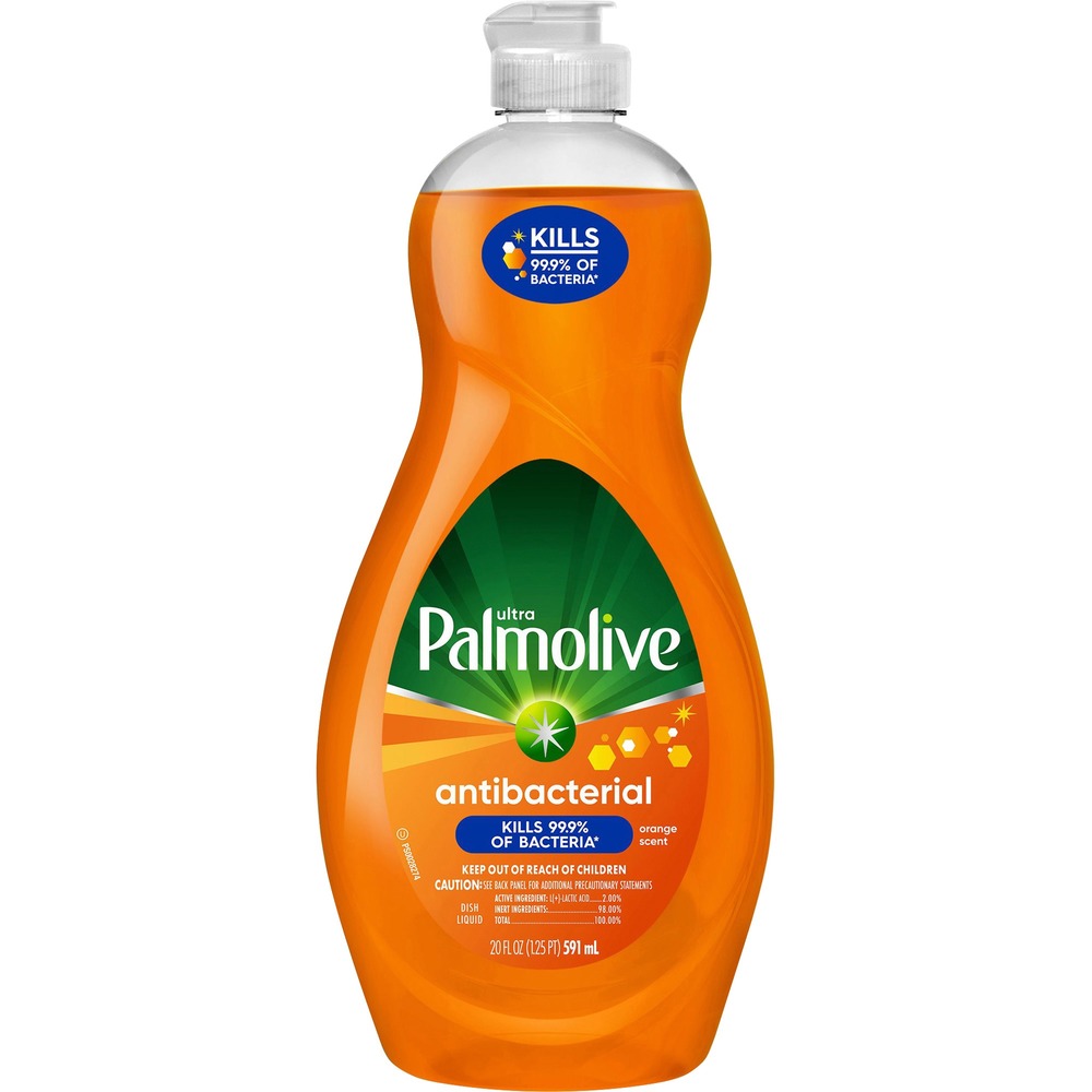 CPCUS04232A - Palmolive Ultra Antibacterial dish liquid is approved to kill 99 percent of bacteria on dishes, allowing you to wash away more than just baked-on grease and giving you peace of mind that your dishes are as clean as can be. It kills 99.9 percent of E. coli, salmonella and staph on dishes in seconds. This concentrated manual dish liquid is phosphate-free and Kosher.