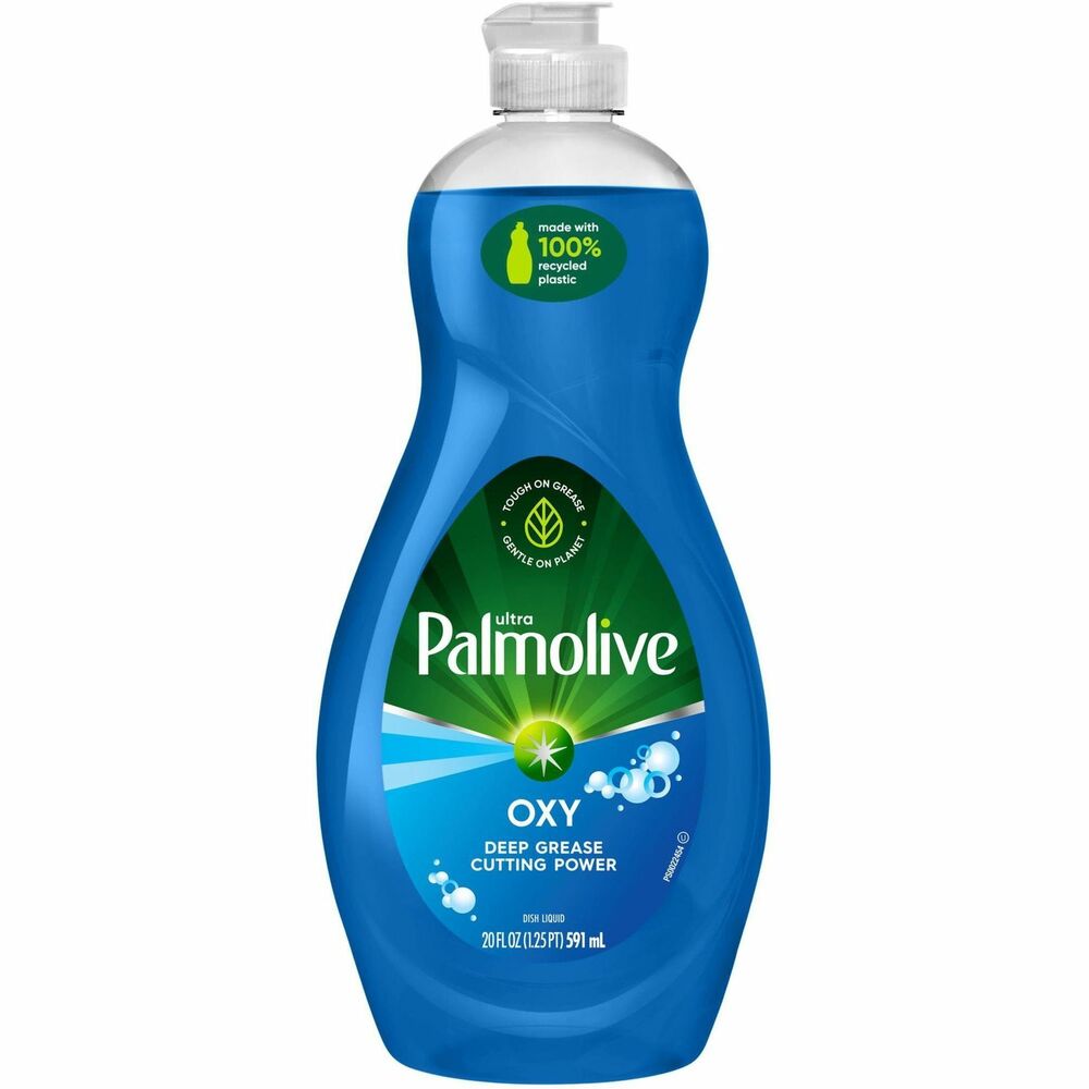 CPCUS04229A - Attack grease and hard-to-clean surface stains with Palmolive Professional Oxy Power Degreaser Liquid Dish Soap. This highly concentrated formula can tackle tough, foodservice dishwashing tasks and can also be used as a presoak for heavily soiled dishes. It combines the grease-cutting power of Palmolive with oxygenated cleaning action, creating a powerful grease dissolver that leaves the dirtiest dishes sparkling clean. Palmolive Professional Oxy Power Degreaser also makes a great all-purpose cleaner. Use it to clean countertops, tables, and stainless surfaces.