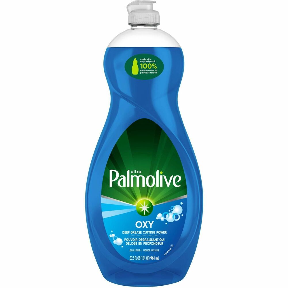 CPCUS04273A - Attack grease and hard-to-clean surface stains with Palmolive Professional Oxy Power Degreaser Liquid Dish Soap. This highly concentrated formula can tackle tough, foodservice dishwashing tasks and can also be used as a presoak for heavily soiled dishes. It combines the grease-cutting power of Palmolive with oxygenated cleaning action, creating a powerful grease dissolver that leaves the dirtiest dishes sparkling clean. Palmolive Professional Oxy Power Degreaser also makes a great all-purpose cleaner. Use it to clean countertops, tables, and stainless surfaces.