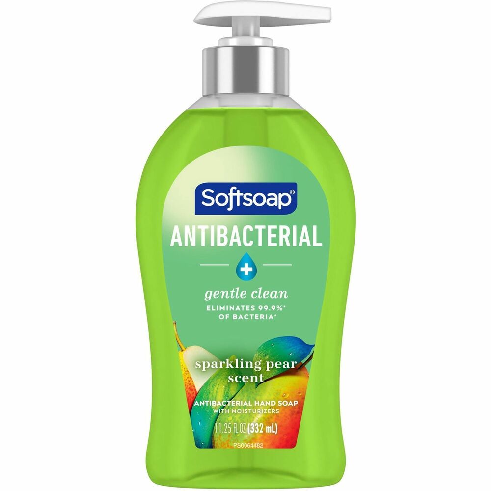 CPCUS07326A - This unique, antibacterial liquid hand soap contains moisturizers and gently cleans and protects, leaving your skin feeling soft and protected. It is clinically proven to eliminate 99.9 percent of bacteria (in a handwashing test vs. common harmful bacteria called s. Aureus and E. coli). Due to its unique formula, the pump should only be refilled with Softsoap Antibacterial Liquid Hand Soap. It is dermatologist-tested.