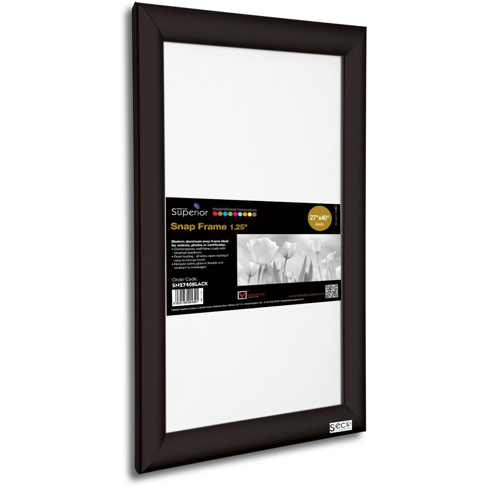 SSCSN2740BLACK - With do-it-yourself framing, this Classic Snap Frame offers a solution to expensive professional framing. Elegant frame comes in a 25mm finished profile (1") and a black finish. It is great for posting notices, workplace posters, artwork and more.