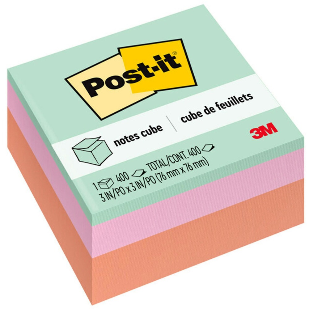 MMM2027PAS - Post-it Notes Cube is great to have on your desk or counter so you never run out of notes for great ideas. They stick securely and remove cleanly, featuring a unique adhesive designed for use on paper. The 3" x 3" size is great for reminders or quick notes and work well with calendars or planners. Keep anywhere you need to capture an idea or reminder. Cubes have more notes per pad than any other Post-it Notes. Post-it Notes are recyclable. Cube includes 400 sheets.