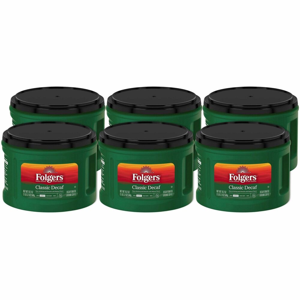 FOL30406CT - Whether you're cutting back on caffeine or already awake enough at the moment, decaffeinated coffee doesn't have to feel like a compromise. Folgers has you covered so you never have to miss out on The Best Part of Wakin' Up. This delicious Folgers decaf coffee lets you enjoy the classic Folgers medium roast flavor and aroma you crave without all the caffeine. In fact, it's 99.7 percent caffeine-free. Yet the smooth, rich taste is just as satisfying as ever. Folgers Classic Decaf ground coffee is also versatile. You can brew it in a wide range of home coffee makers. Stock up now to have your perfect decaf cup on standby.