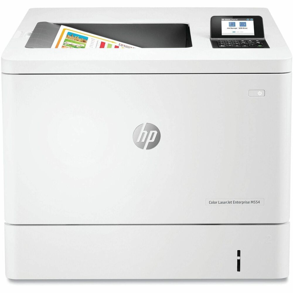 HEW7ZU81A - This HP LaserJet Enterprise M554dn Laser Printer combines exceptional performance and energy efficiency with professional-quality documents right when you need them. Automatic two-sided printing helps you complete tasks much more quickly. 2.7" color display makes navigation a breeze. Input paper tray accommodates up to 100 sheets at once and Input Tray Two accommodates up to 550 sheets. Connect devices with two easy-to-access, high-speed USB 2.0 printing ports and a Gigabit Ethernet port. HP printers have the industry's strongest security because they're always on guard, continually detecting and stopping threats. With HP Sure Start, each printer regularly checks its operating code and repairs itself from attempted hacks. Whitelisting checks firmware during startup to help ensure that it's authentic, good code-digitally signed by HP. Easy-to-use features, fast print speeds, and simple mobile printing options help you keep up with the speed of business.