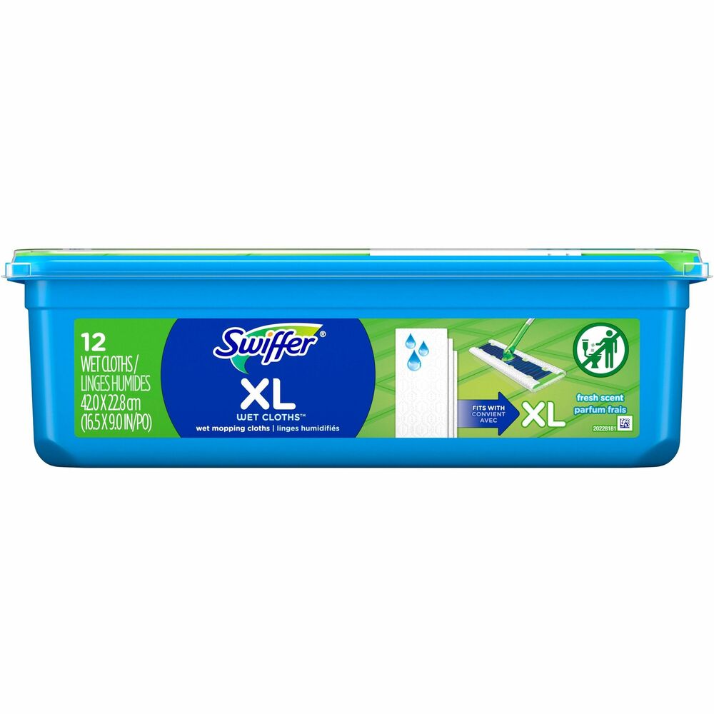PGC74471 - Get the job done faster with the Sweeper XL Wet Mopping Pad Refills. Wet pads trap and lock dirt deep in the cloth. They are one and a half times wider than regular Swiffer Sweeper cloths to pick up even more dirt, dust and hair with each swipe. Thick, dirt-grabbing ridges and grooves leave your floors clean. Refill pads fit snugly across XL Swiffer Sweepers (not included) to tackle large areas. They effectively clean textured surfaces like tile, linoleum, sealed wood and more. Do not use pads on unfinished, oiled or waxed wooden boards, nonsealed tiles or carpet because they may be water-sensitive.