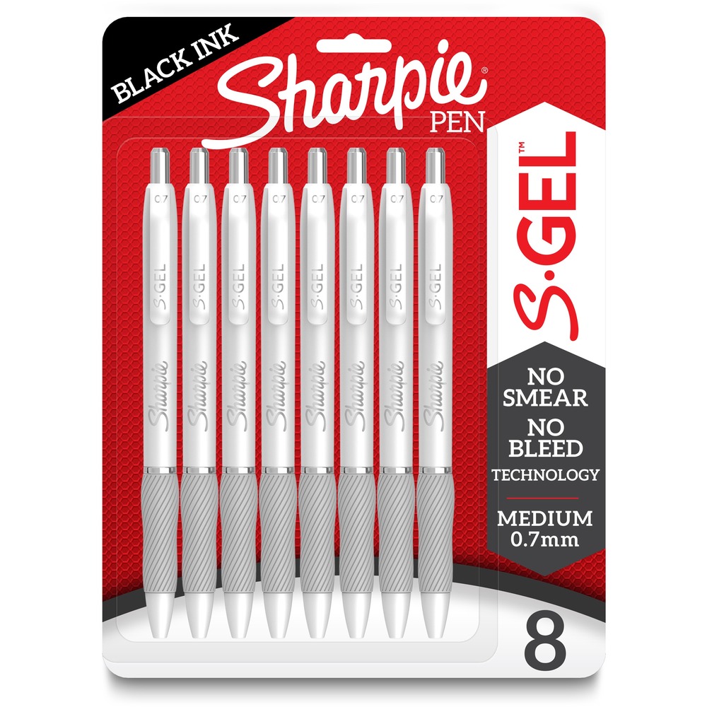 SAN2169762 - The power of Sharpie comes in a gel pen with the Sharpie S-Gel. With no-smear, no-bleed technology and bold ink, this Sharpie pen delivers always-vivid writing. It's a high-performance gel pen with a sleek, professional look that makes it a writing instrument you won't want to loan out. Contoured rubber grip delivers comfortable writing during any task. Sharpie S-Gel offers a smooth writing experience perfect for homes, schools or offices.