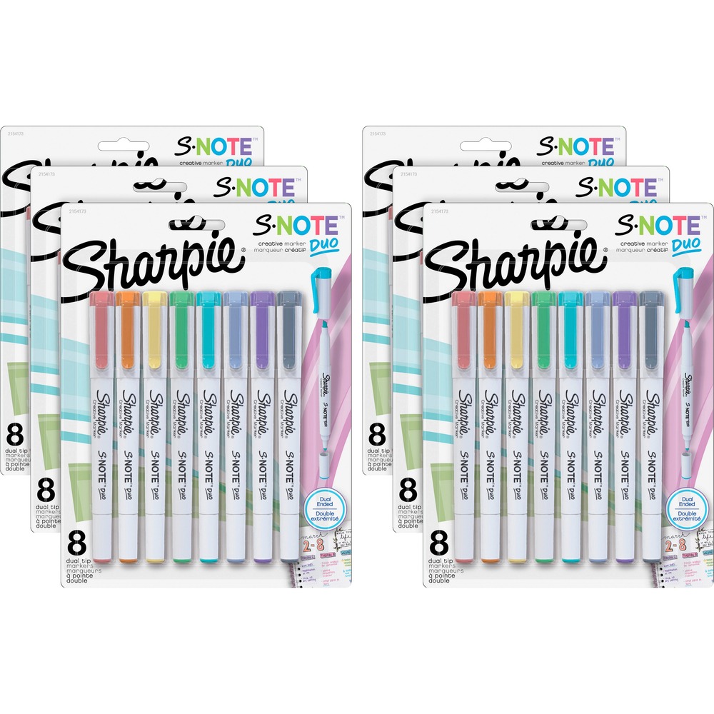 Sharpie S Note Duo Dual Tip Markers Chisel Bullet Marker Point Style Assorted Box