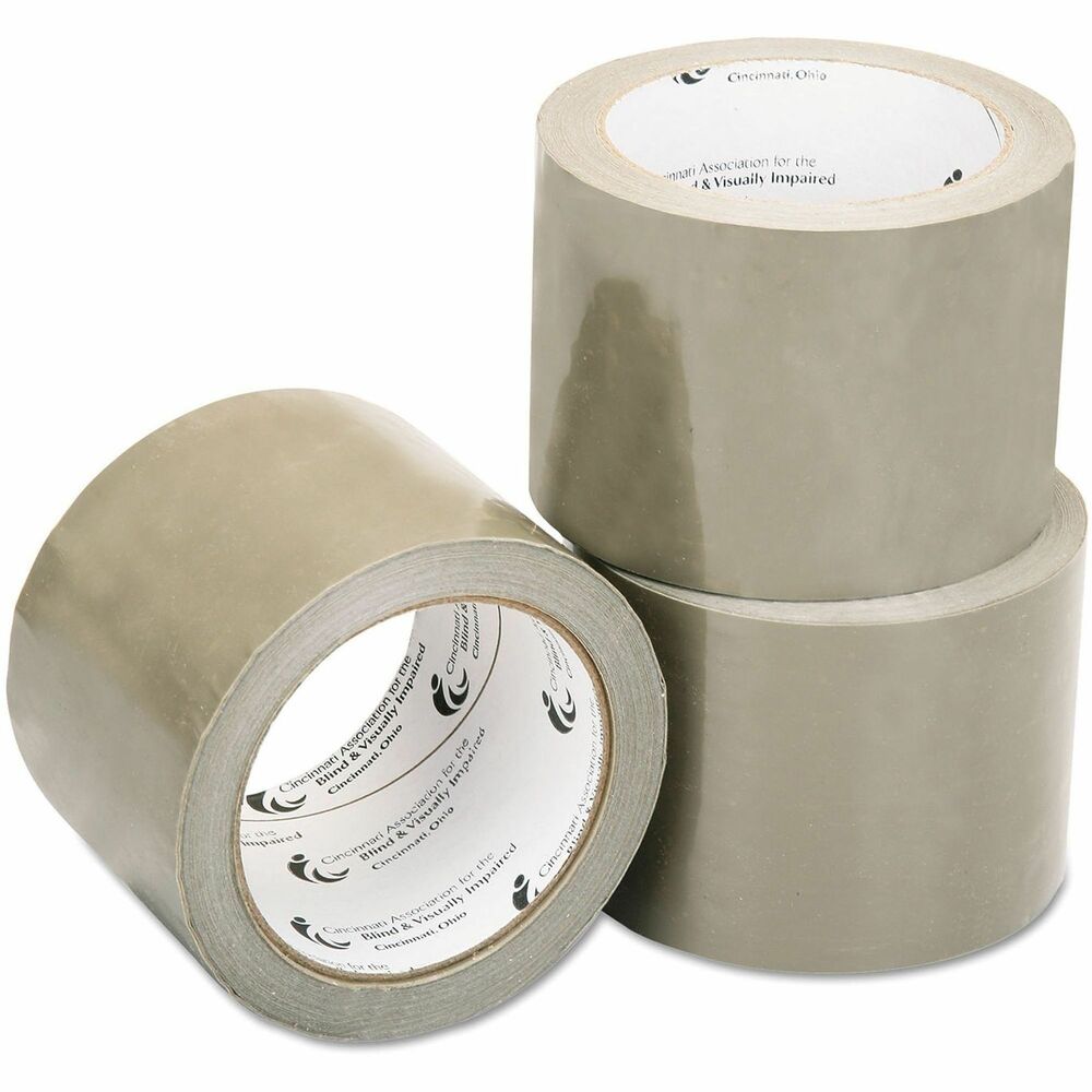 NSN0797905 - Commercial grade package sealing tape is excellent for sealing containers that require high strength and resistance to water, sunlight and other adverse elements. Includes a plastic film backing and can be used in temperatures ranging from -65 to 160 F. 