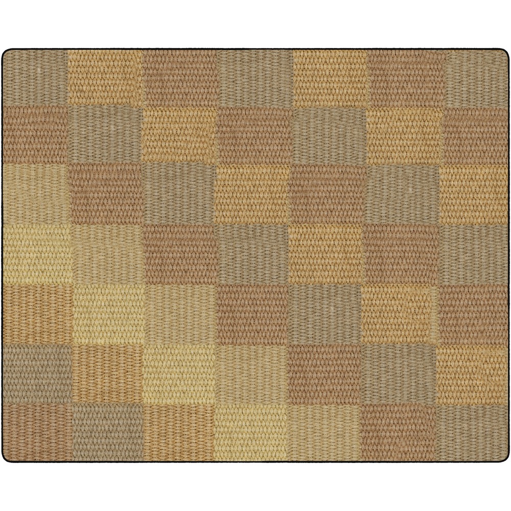 FCIFA101058FS - Cozy Basketweave Blocks Rug creates a homey charm and brings comfort to your classroom floor. Photoreal image provides the texture of a woven rug to your floor without sacrificing size, durability or softness. Unique, old-school design captures the eye while forming a great place to gather. Every student has a square to sit on while providing teachers a stylish classroom essential.