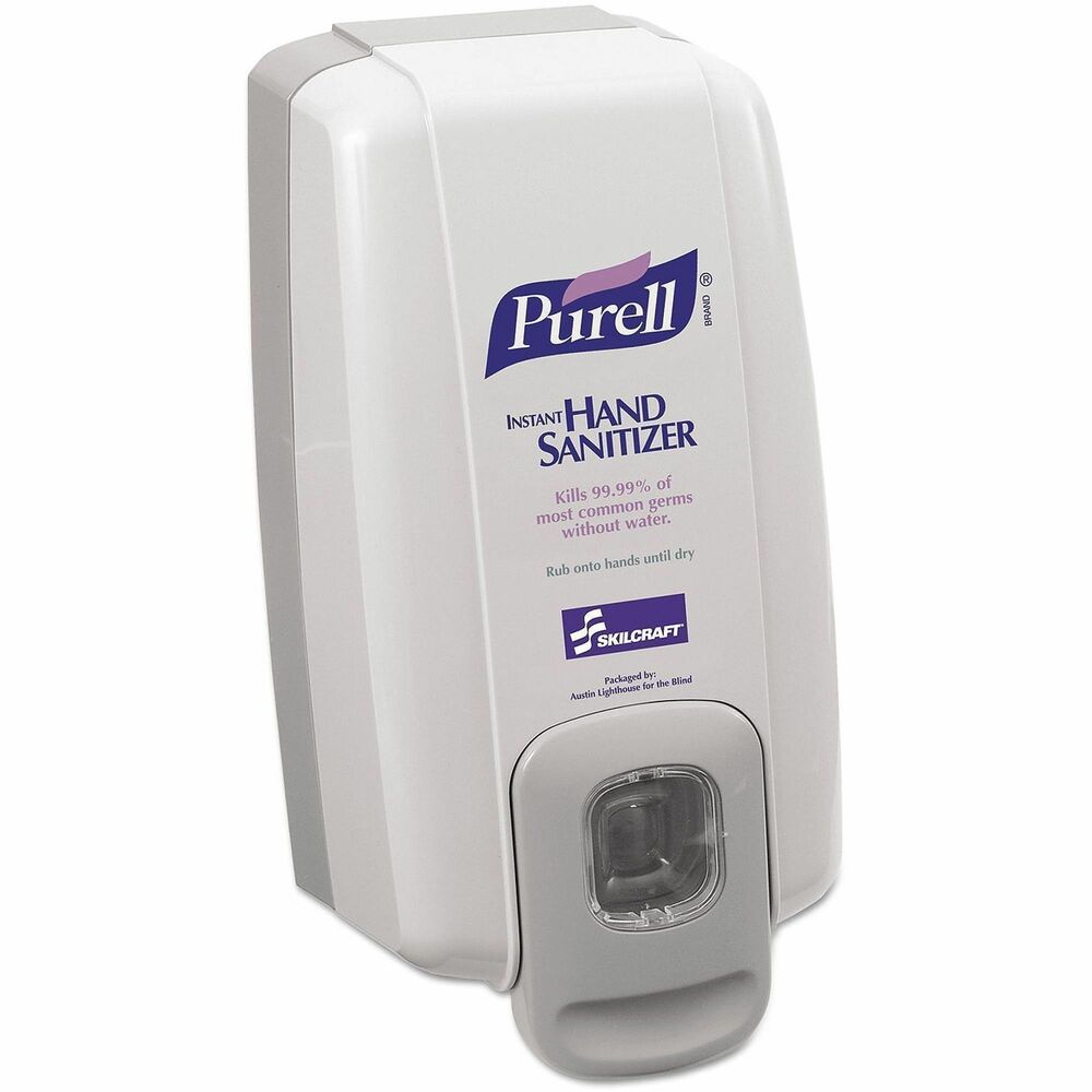 NSN5219866 - Holds a 1000 mL sealed refill in a remarkably small footprint. Great for locations where a smaller, more traditional dispenser is preferred. Features skylight with an extra-large site window. One hand push operation. Optional key lock included.