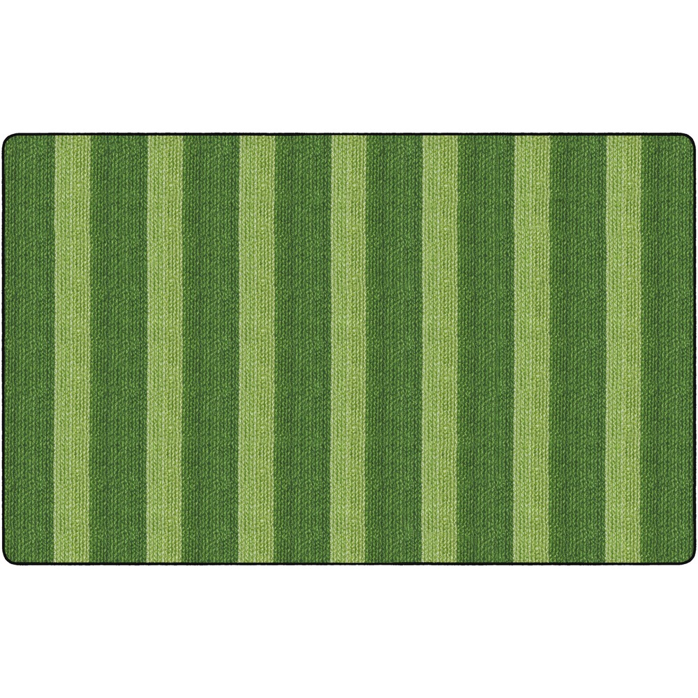 FCIFA100744FS - Cozy Basketweave Stripes Rug creates a homey charm and brings comfort to your classroom floor. Photoreal image provides the texture of a woven rug to your floor without sacrificing size, durability or softness. Unique, old-school design captures the eye while forming a great place for students to gather.