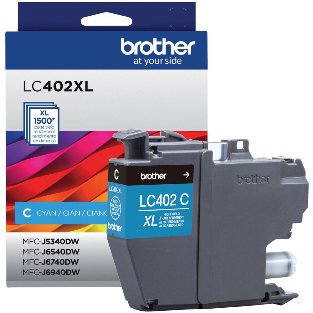 BRTLC402XLCS - Brother Genuine ink is intelligently engineered to work seamlessly with your Brother color inkjet printer to deliver results and reliable performance. It produces sharp prints and vivid colors that withstand the test of time. This high-yield ink cartridge delivers high-quality prints, reliable page yields and exceptional value. It is designed for use with Brother Color Inkjet All-In-One printers MFC-J5340DW, MFC-J6540DW, MFC-J6740DW and MFC-J6940DW. Ink cartridge yields approximately 1,500 pages.