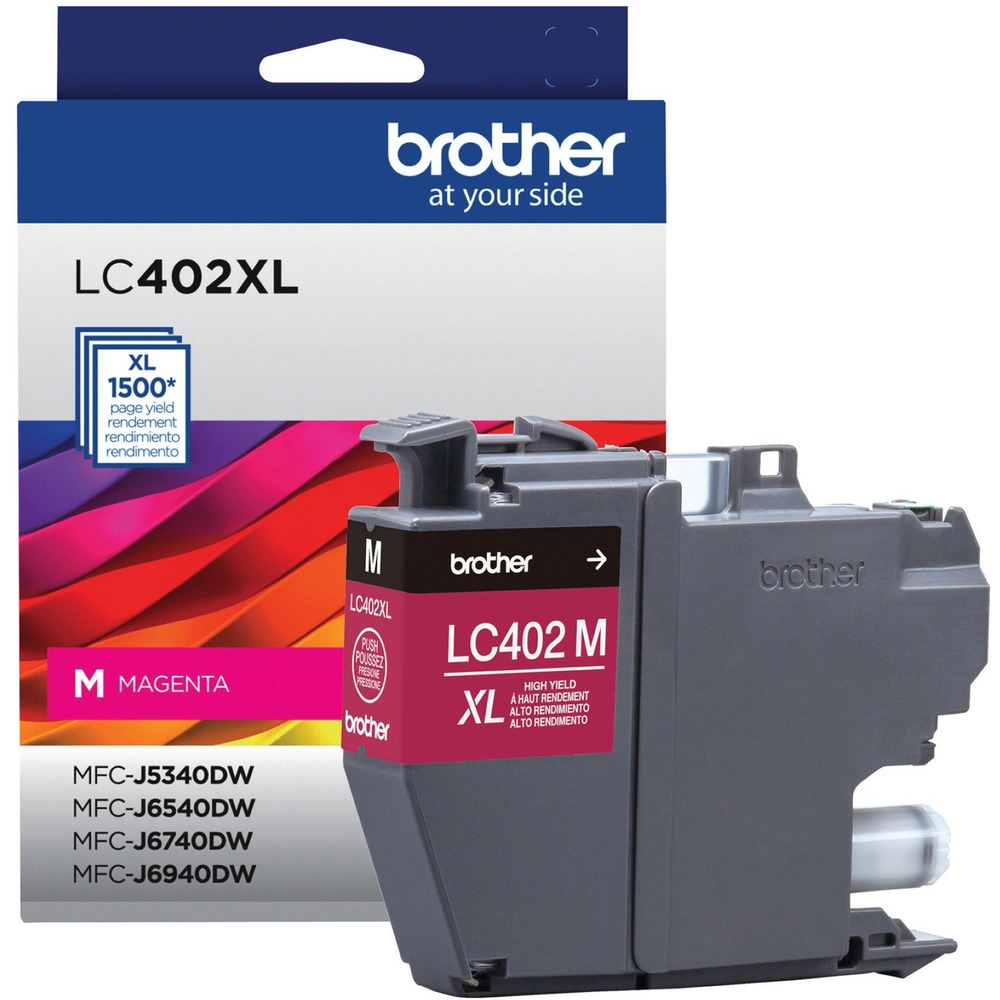 BRTLC402XLMS - Brother Genuine ink is intelligently engineered to work seamlessly with your Brother color inkjet printer to deliver results and reliable performance. It produces sharp prints and vivid colors that withstand the test of time. This high-yield ink cartridge delivers high-quality prints, reliable page yields and exceptional value. It is designed for use with Brother Color Inkjet All-In-One printers MFC-J5340DW, MFC-J6540DW, MFC-J6740DW and MFC-J6940DW. Ink cartridge yields approximately 1,500 pages.