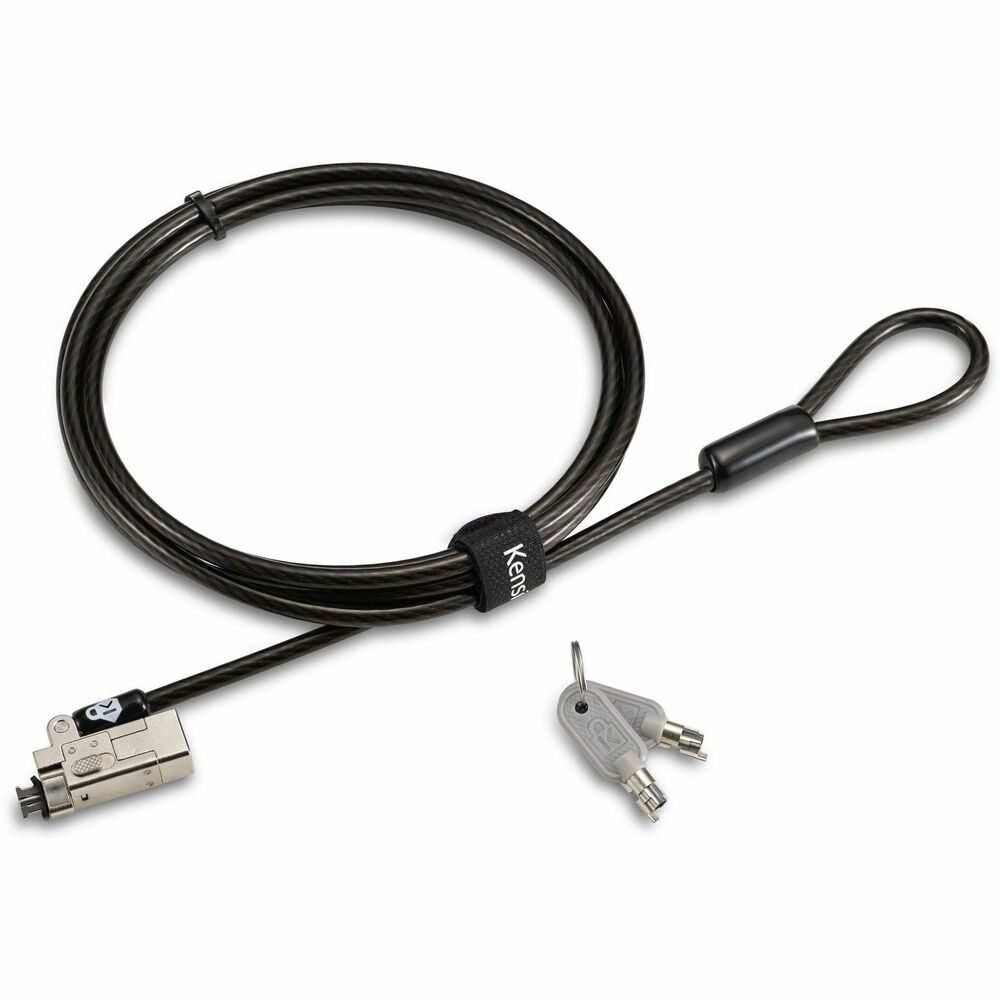 Kensington Slim NanoSaver 2.0 Keyed Laptop Lock - 6 ft Cable - Keyed Lock - Carbon Steel - For Notebook