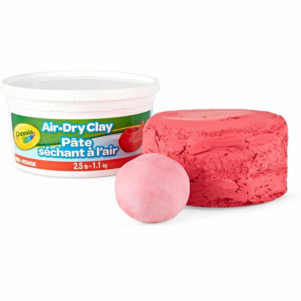 CYO575138 - Crayola Air-Dry Clay is a solution that is perfect for art room and classroom. This soft modeling material can either be reused or air-dried overnight to preserve your creation. No baking is ever required. Smoother, finer and less sticky than traditional clay, this Crayola modeling clay alternative is perfect for group activities. You can even soften the clay with water if needed, allowing children to enjoy hours of fun making and re-making favorite creations. They can even blend it with other colored clay to create custom shades. Once dried, children can paint the clay. Clay is designed for children ages 6 and older.