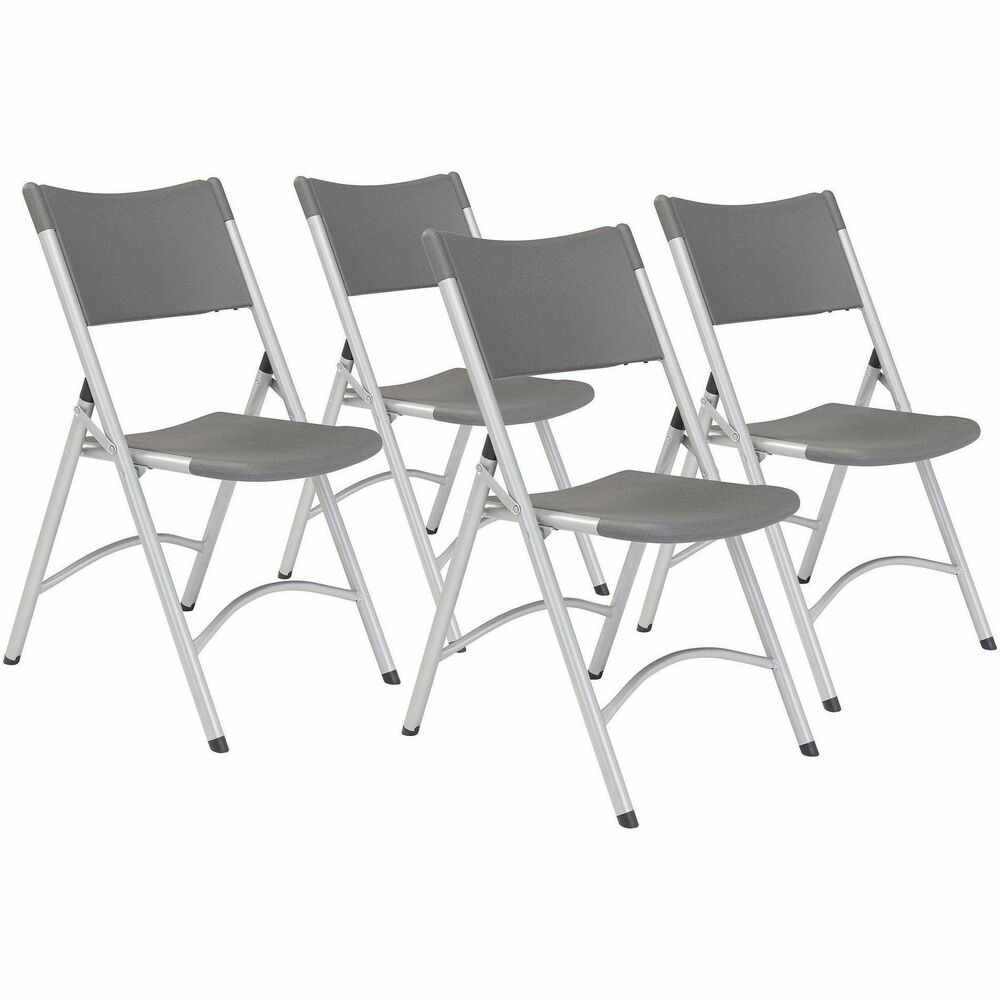 NPS620 - Made for true efficiency and stability, these 600 Series Folding Chairs are blow-molded, resin-plastic folding chairs that feature a heavy-duty, powder-coated 19-gauge tubular frame and a large contoured seat. They also have a backrest for added comfort. Two cross braces, both in front and in back, provide extra support. V-tip stability plugs provide added reinforcement at the frame's junction and replaceable glides prevent floor damage. Lightweight for easy transport, they are stain-resistant and perfect for easy set-up and take-down, indoors or outdoors. The 600 Series meets MAS Certified Green and ANSI/BIFMA standards.