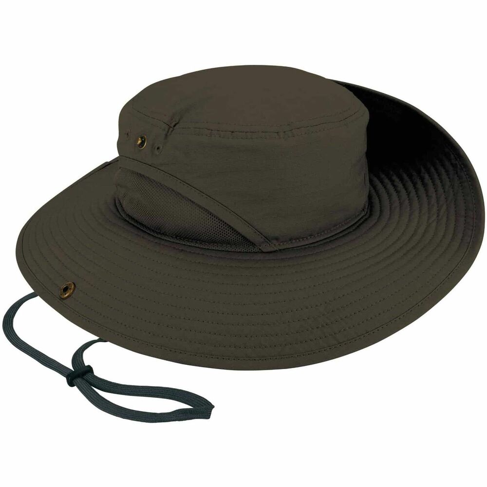 EGO12603 - Chill-Its 8936 Lightweight Ranger Hat provides breathable head and face shade for working in the sun. This sun hat is rated to UPF 50+ for protection from harmful UV rays. Wear wide brim (3-1/2") down or snap up and out of the way. Two mesh side vents maximize airflow. Moisture-wicking sweatband keeps sweat out of eyes to keep workers cool and comfortable. Hat includes a breakaway drawstring chin cord and adjustable cinch cord in back for a custom, secure fit. Cotton exterior features a polyester lining. Ranger hat is ideal for those active in hot environments where shade is needed, including agriculture, landscaping and outdoor recreation such as hiking, fishing or gardening. Large/Extra-Large size fits heads with a 24-1/5" to 24-3/5" diameter.