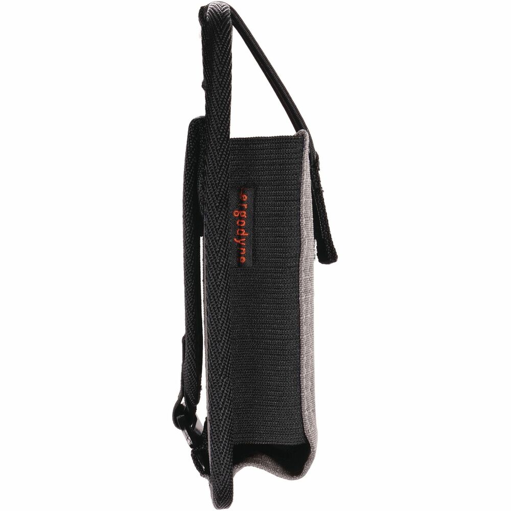 EGO19192 - 5542 Bar-code Scanner Holster with Belt Loop prevents costly drops or losses by keeping handleless bar-code scanners, mobile computers or cell phones securely stored and conveniently accessible. Holster is perfect for candy-bar style scanners that do not have a handle. Large size fits devices measuring 3-1/2" x 7" x 1-1/2". Easy-to-attach belt loop makes it effortless to slide the holster over and secure around belts without removing them. Loop design makes it possible to securely attach scanners to carts, equipment or fixtures. Abrasion-resistant ripstop polyester is perfect for work in the harshest environments. Fleece lining provides scratch protection. Strap with hook-and-loop closure and snug elastic slides ensure your device remains safely stored when wearing either vertically or horizontally. Holster is ideal for work in warehouses, distribution centers, construction, airline baggage, pharmacies, grocery/retail and more.