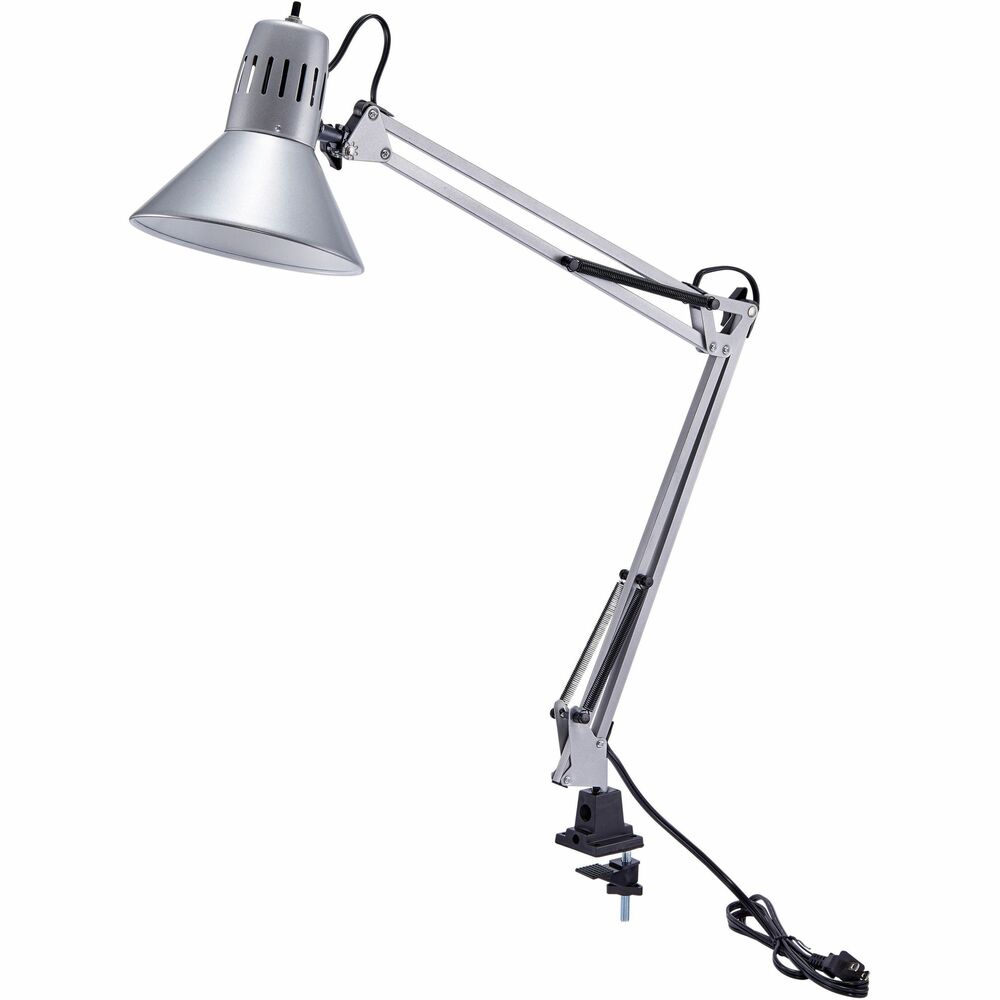 BOSVLF100SLV - Swing Arm Desk Lamp with Clamp attaches to a desktop using the clamp for versatile mounting. Fully adjustable swing arm provides focused, directional lighting. Long, multi-joint arm allows an extensive, 36" reach that easily clears monitors and other objects for convenient lighting. Flicker-free light zone is clear of shadows, halos and troublesome glares. All-metal, durable construction provides long-lasting use. Minimalist, classic look effortlessly complements any office, dorm or classroom.