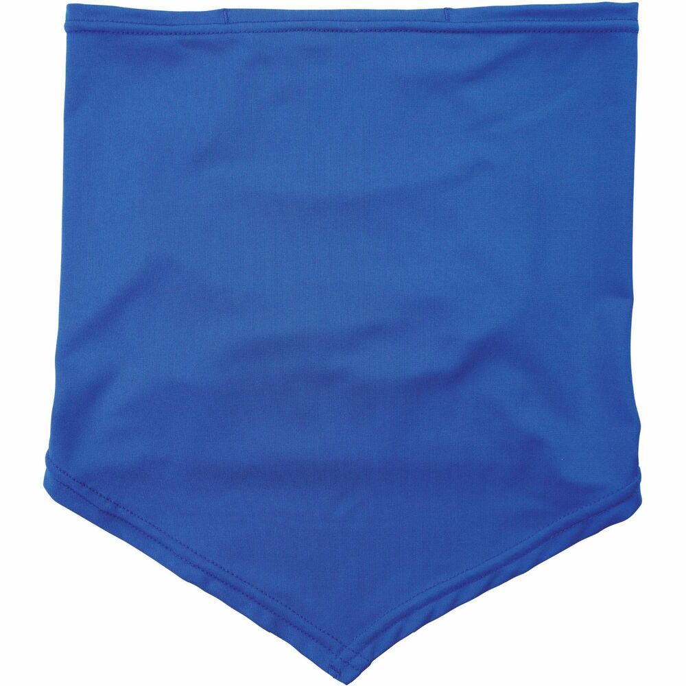 EGO42133 - Chill-Its 6483 Cooling Neck Gaiter with Pocket protects workers from sun, dust and debris while providing cool relief on hot days. When wet, the evaporative cooling technology instantly activates for hours of cooling. When dry, the material absorbs sweat and wicks away moisture. Interior, back-of-neck pocket is designed to hold ice cubes or Chill-Its Rechargeable Phase Change Ice Pack (not included). Neck gaiter is rated to UPF 50 plus for protection against the sun's harmful UV rays. Reflective accent enhances visibility. Bandana cut is longer in the front than the back. Adjustable nose clip along the top provides a comfortable, secure fit while reducing eyewear fogging when wearing as a face covering. Gathering, elastic seam along the back reduces the gap between your neck and the gaiter for a snug, comfortable fit.