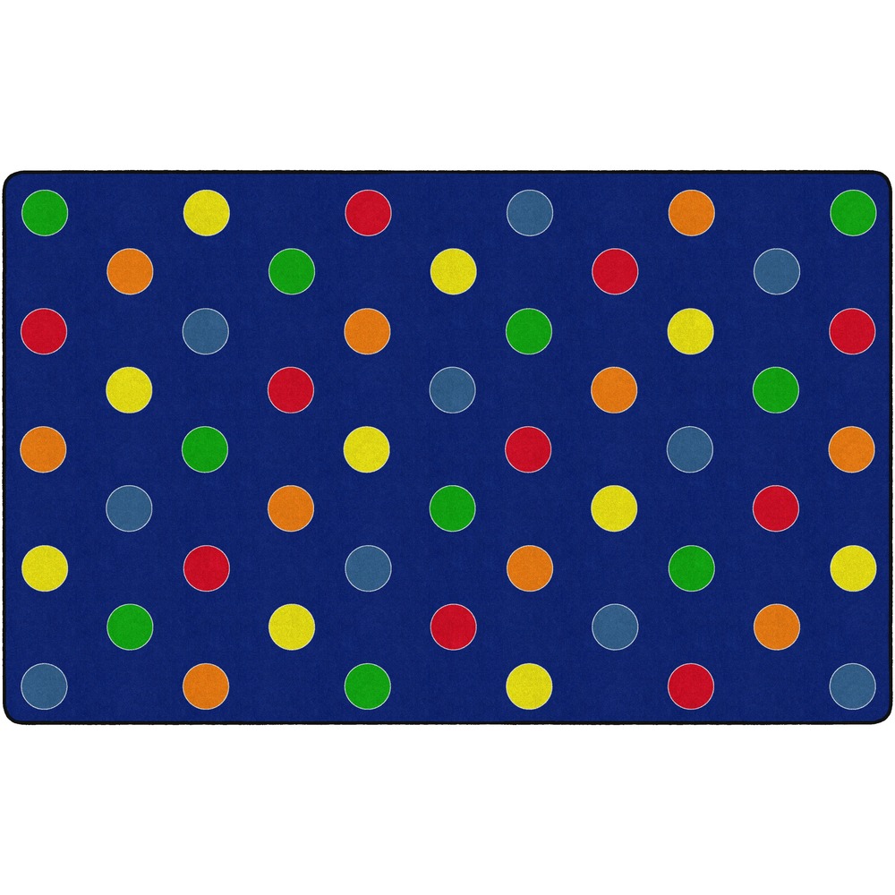 FCIFE40944A - Basics Dots Classroom Rug is a great seating carpet for any instructional space. Rug is treated with Stainless stain guard for superior soil-resistance. Force 5 Antimicrobial agent guards against odor, mildew and mold to help provide a germ-free classroom. It is CRI Green Label Plus certified with low VOC emissions.
