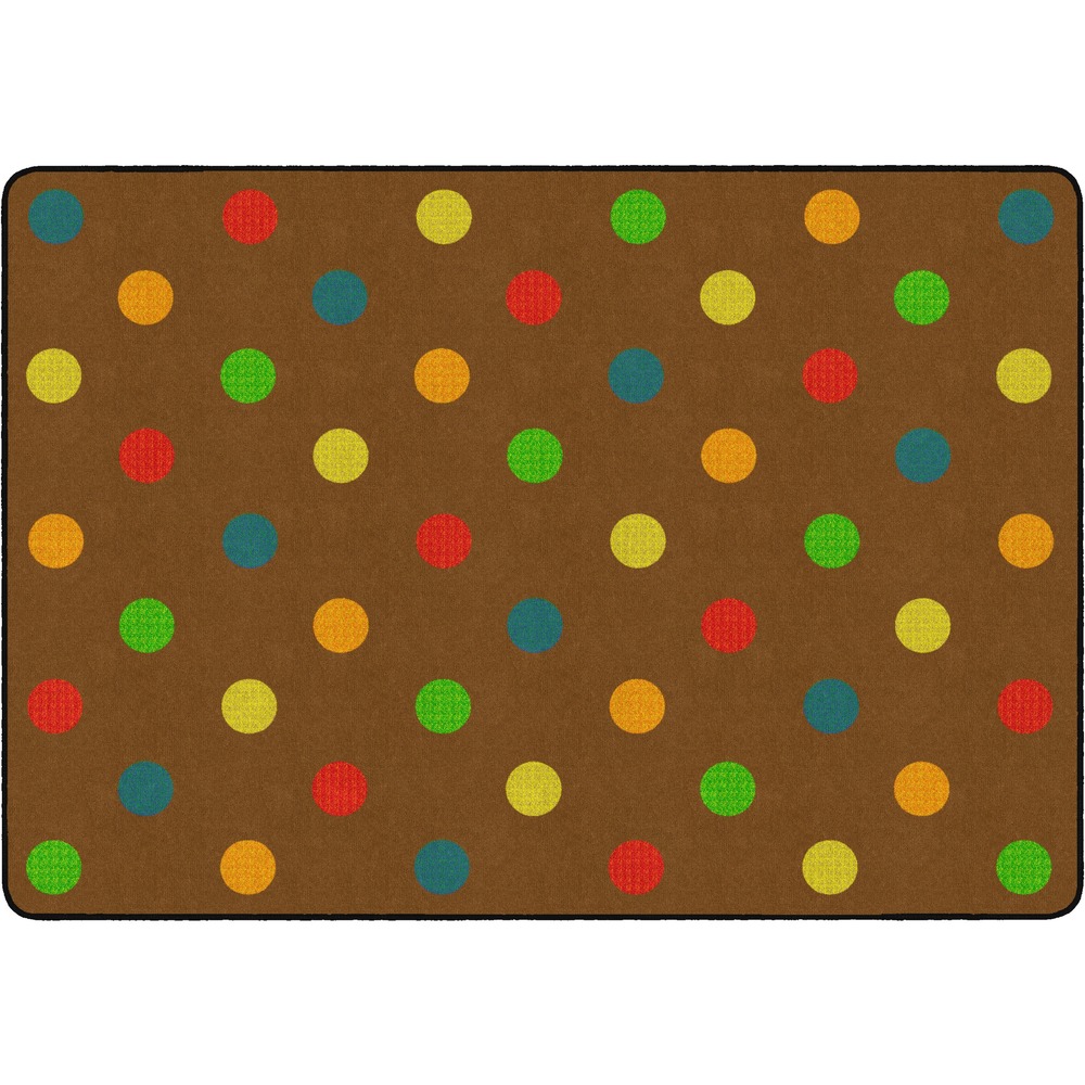 FCIFE41032A - Basics Dots Classroom Rug is a great seating carpet for any instructional space. Rug is treated with Stainless stain guard for superior soil-resistance. Force 5 Antimicrobial agent guards against odor, mildew and mold to help provide a germ-free classroom. It is CRI Green Label Plus certified with low VOC emissions.