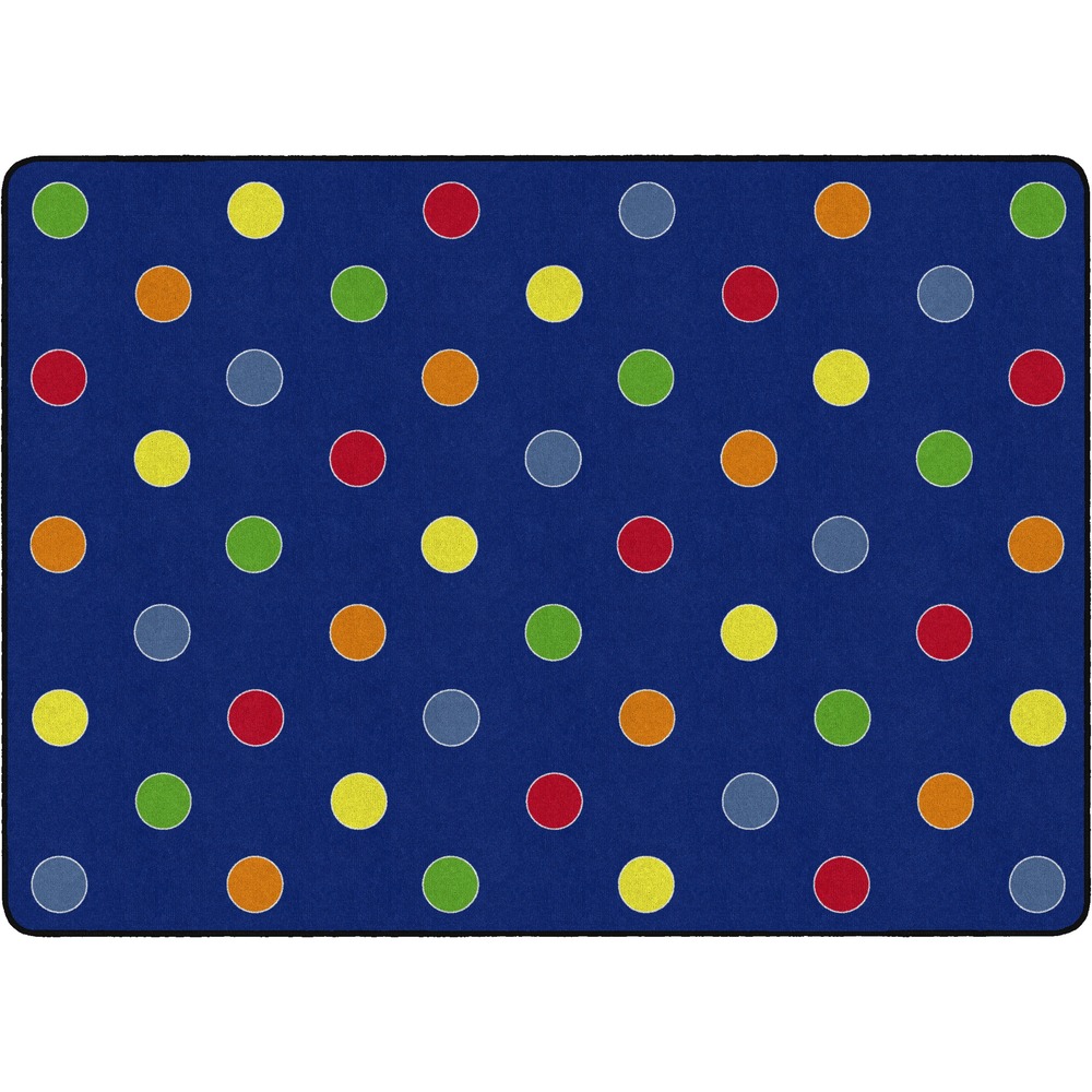 FCIFE40932A - Basics Dots Classroom Rug is a great seating carpet for any instructional space. Rug is treated with Stainless stain guard for superior soil-resistance. Force 5 Antimicrobial agent guards against odor, mildew and mold to help provide a germ-free classroom. It is CRI Green Label Plus certified with low VOC emissions.
