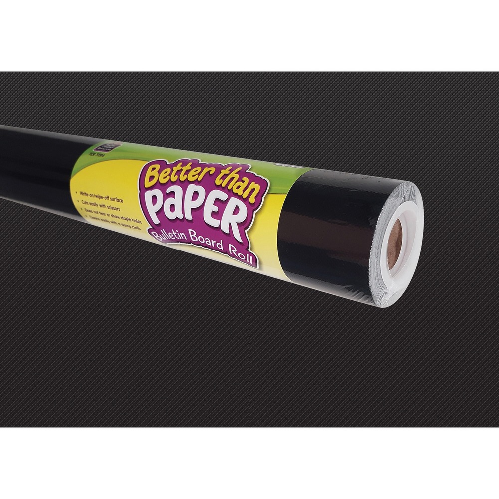 TCR77314 - Revolutionary Bulletin Board Roll creates beautiful backdrops quickly and easily. Lightweight material prevents wrinkles and tears for easy hanging. Durable, write-on/wipe-off surface can be used again and again. Sturdy construction allows you to attach border trim, accents, posters and student work with staples or tape.