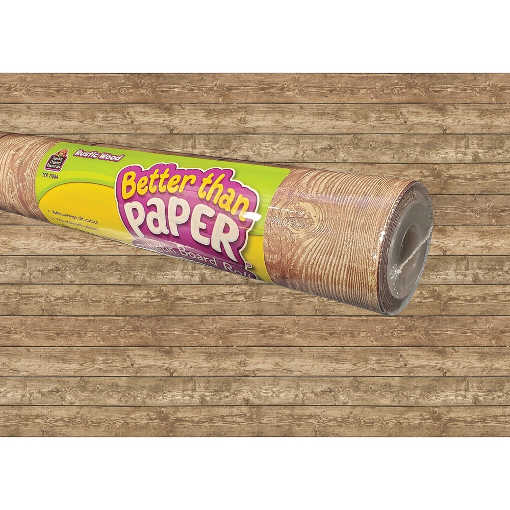 TCR77884 - Revolutionary Bulletin Board Roll creates beautiful backdrops quickly and easily. Lightweight material prevents wrinkles and tears for easy hanging. Durable, write-on/wipe-off surface can be used again and again. Sturdy construction allows you to attach border trim, accents, posters and student work with staples or tape.