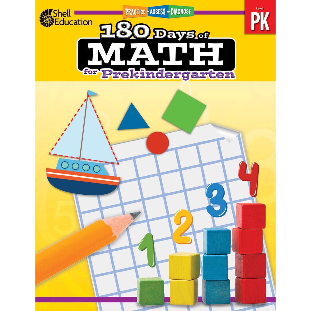 SHL127443 - Introduce pre-kindergarten math skills with fun and effective daily practice activities. 180 Days of Practice Workbook focuses on daily math practice to build mathematical fluency and confidence in young learners. It makes at-home learning, whole-class instruction or small group support quick and easy. Book includes standards-based activities, easy-to-follow instructions and an answer key to quickly assess student understanding. Use it for homeschooling, reinforcing learning at school or preventing learning loss over summer. Activities are perfect for daily morning review, homework or to address learning gaps.