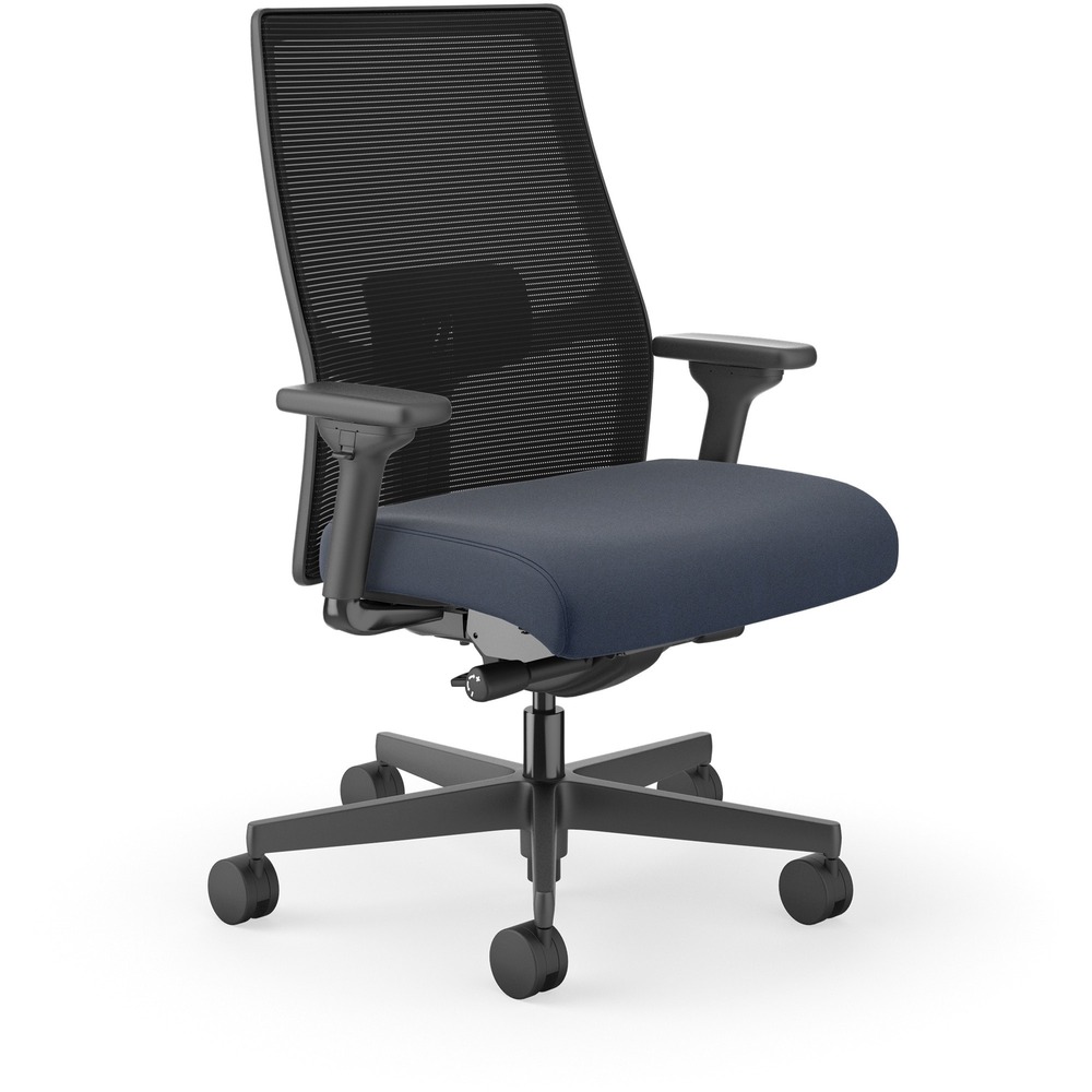 HONI2BTVMC98BTN - Make your space work with Ignition 2.0 Mid-Back Big and Tall Task Chair. It is designed to fit your body, your environment, your style and the way you get things done with customized adjustability and remarkable intuition. Breathable, four-way stretch, black mesh back cradles your spine with natural lumbar support and increases airflow. Synchro-tilt control mechanism with seat slider reclines the back and seat in the perfect ratio to give you a natural posture whether sitting upright or leaning back. All-adjustable arms include a pivot adjustment for ultimate comfort. Other functions include adjustable lumbar, pneumatic seat-height adjustment from 17" to 21-1/2" , 360-degree swivel, tilt tension and tilt lock. Five-star base is equipped with hard dual-wheel casters. Task chair also offers navy Centurion fabric on the foam seat and a black frame. 23-1/2" wide seat provides a usable seat depth from 17-3/4" to 19-1/2". Back size is 22-3/4" wide x 24-3/4" high. Weight capacity is 450 lb.