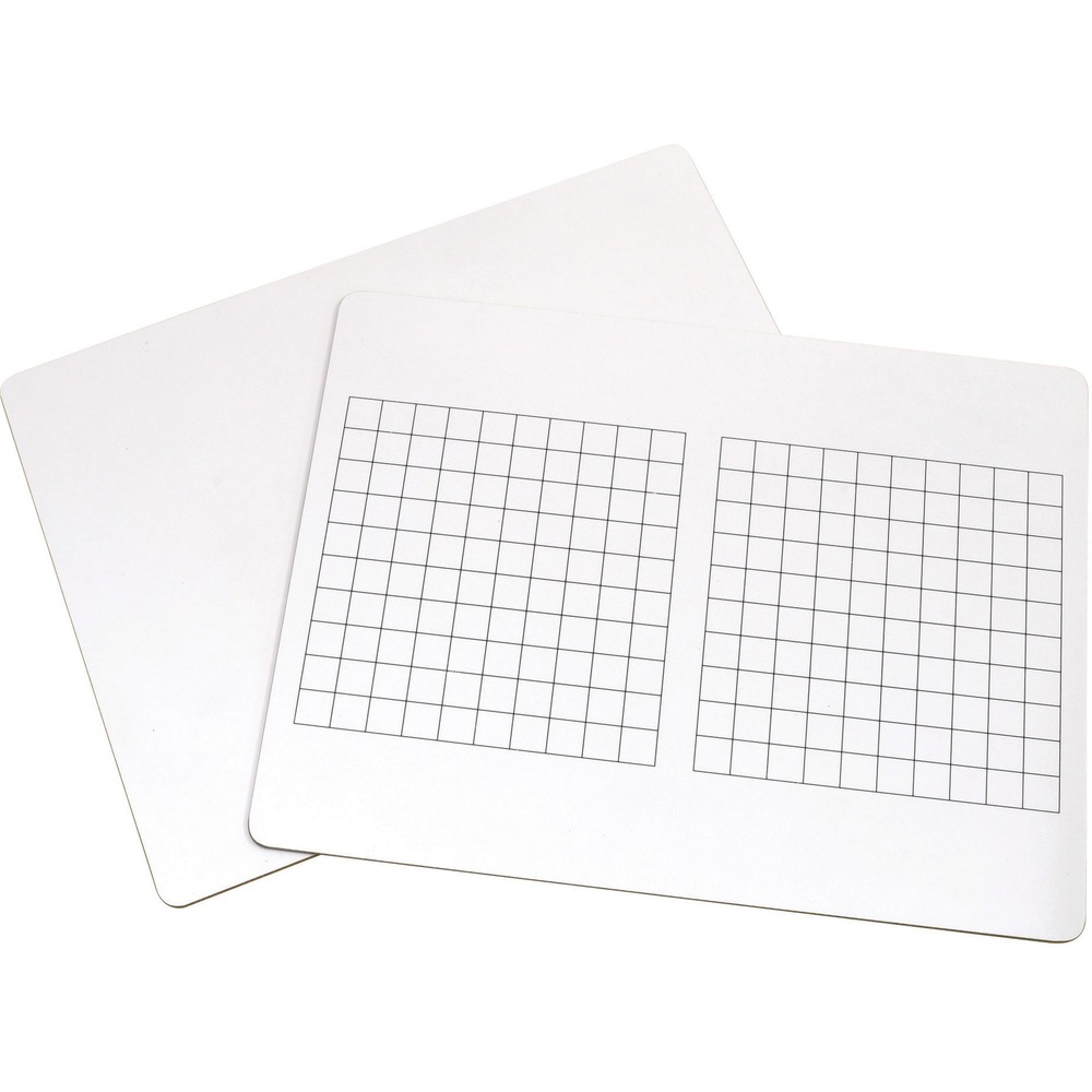 PACP901025 - This Base 10 Grid Lapboard is perfect for the classroom, home and even travel. One side of the sturdy melamine whiteboard features two Base 10 squares for teaching addition and subtraction as well as other math activities and lessons. Plain/blank surface on back can be used for teaching multiple activities and lessons. Dry-erase surface erases cleanly and easily. Lapboard is great for interactive instruction to test concept understanding or work with small groups.